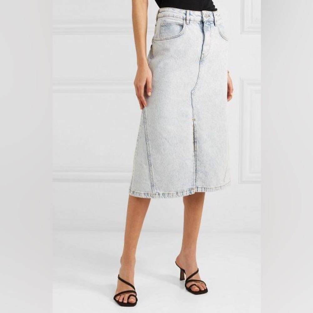 MAJE
Jarta Denim Midi Skirt